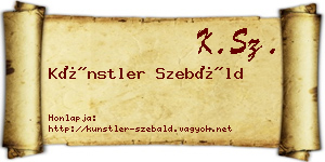 Künstler Szebáld névjegykártya